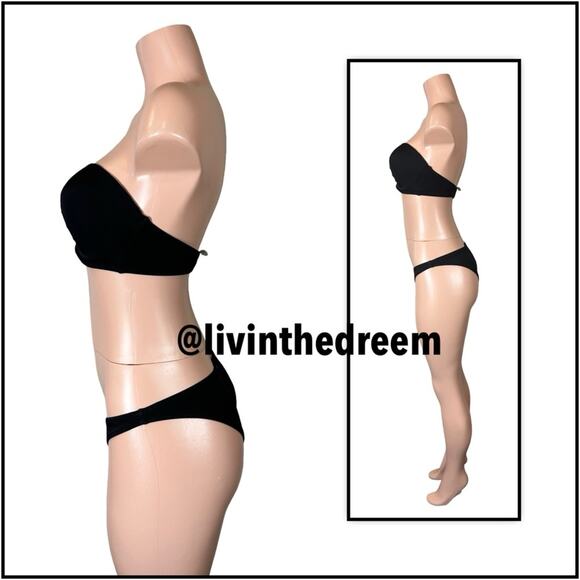 VICTORIA'S SECRET SWIM Bandeau Bikini Top 36D and Skimpy Bottoms M $120 - Picture 3 of 13